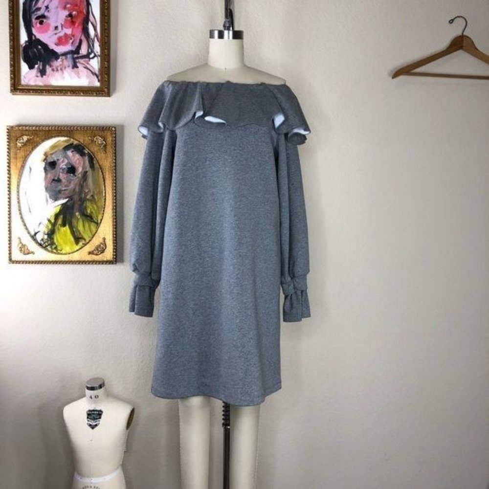 Opening Ceremony Gigi Flounce Sweatshirt Dress